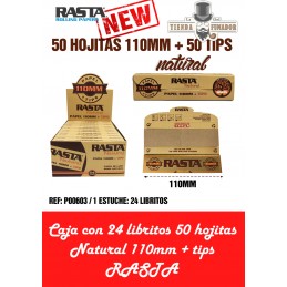 PAPEL RASTA NATURAL 110mm +...
