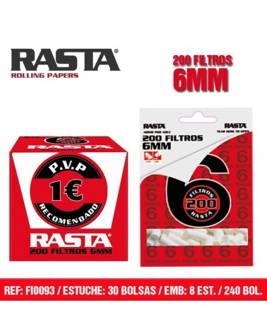 FILTROS RASTA 6MM 200 FILTROS