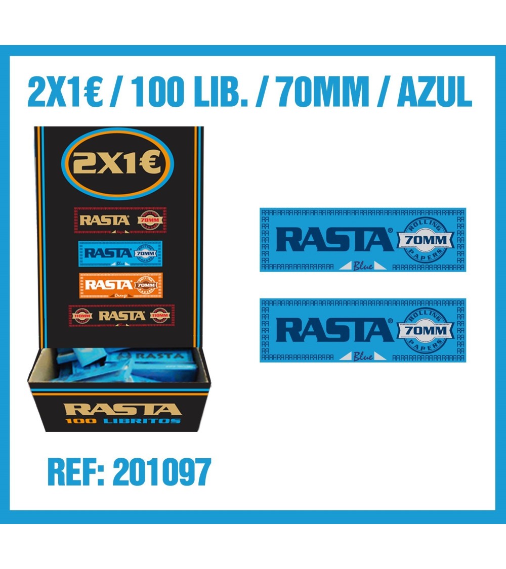 PAPEL DE FUMAR RASTA AZUL 70M