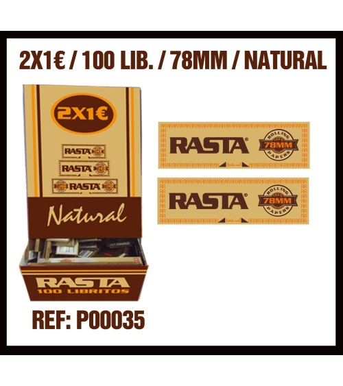 PAPEL DE FUMAR RASTA NATURAL 78M