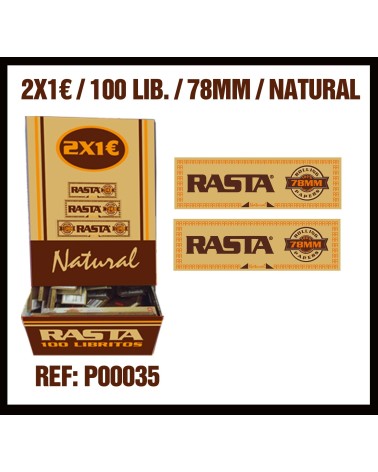 PAPEL DE FUMAR RASTA NATURAL 78M