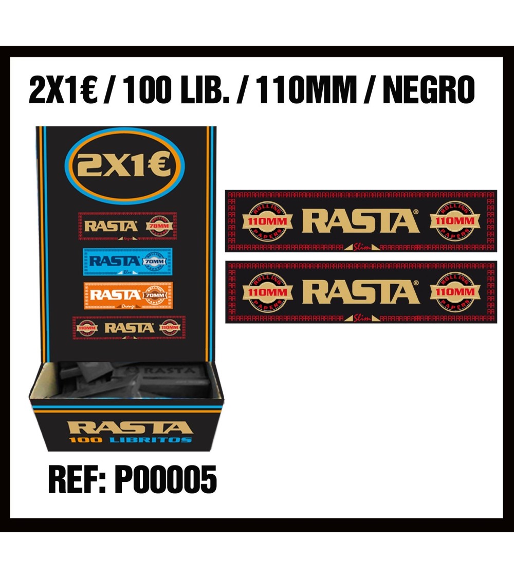 PAPEL DE FUMAR RASTA SLIM 110MM