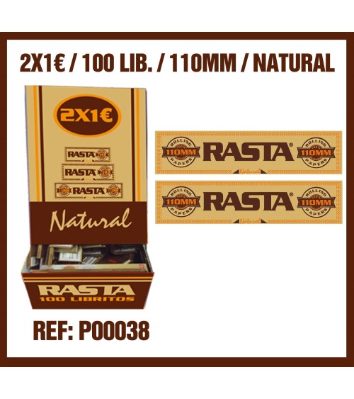 PAPEL DE FUMAR 110MM NATURAL RASTA