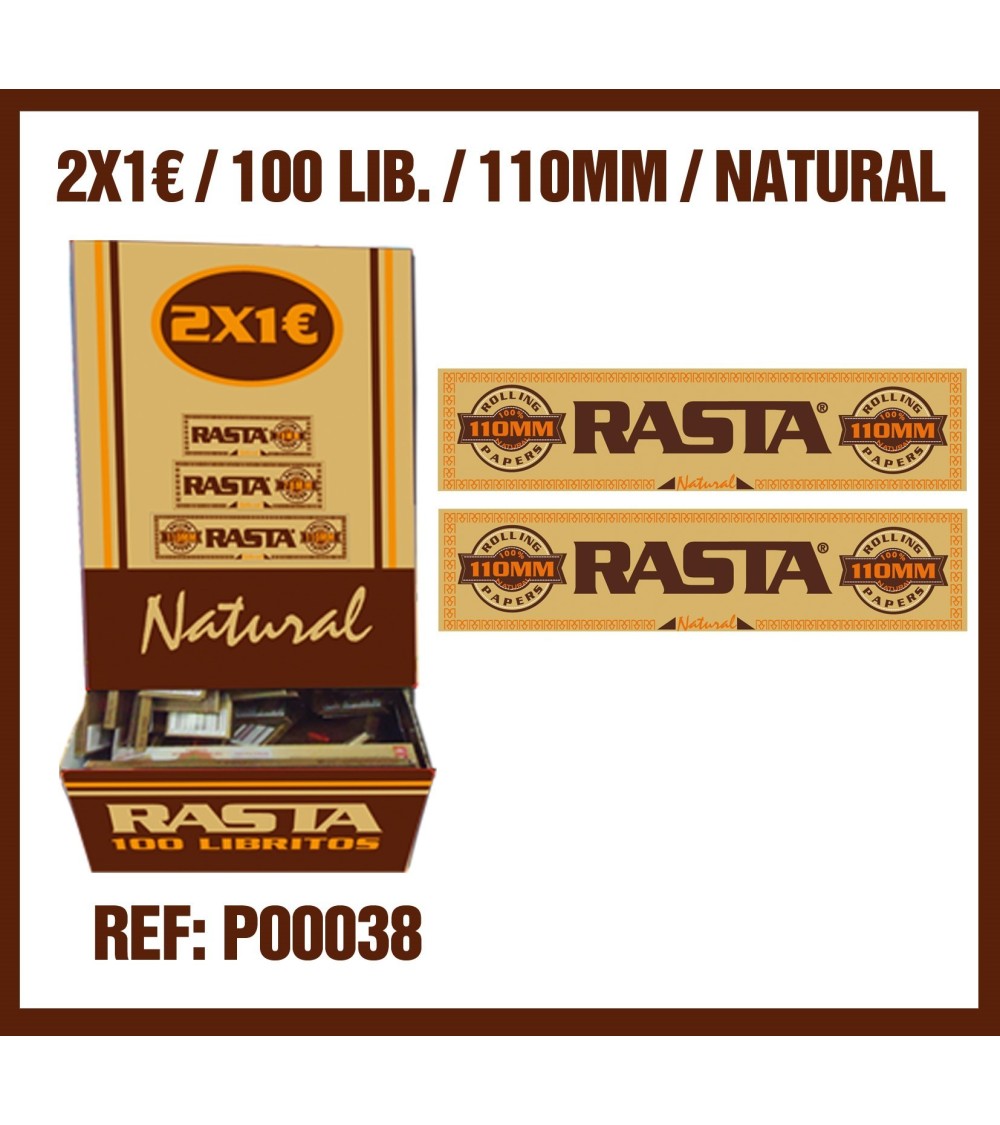 PAPEL DE FUMAR 110MM NATURAL RASTA