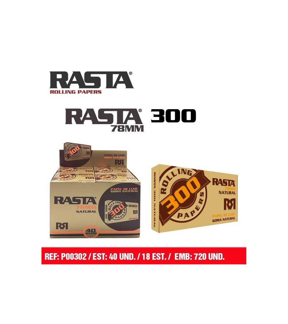 PAPEL RASTA 300 NATURAL 78MM