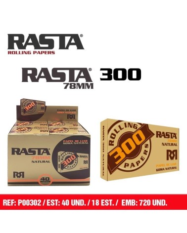 PAPEL RASTA 300 NATURAL 78MM