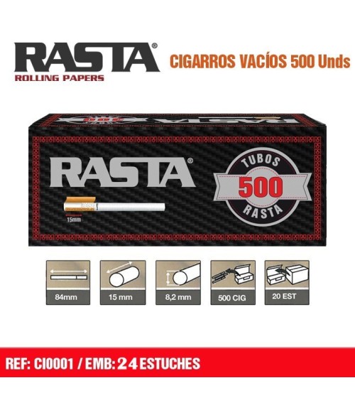 RASTA 500 TUBOS PARA RELLENAR