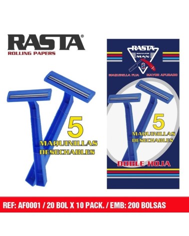 MAQUINILLA DESECHABLE AZUL RASTA
