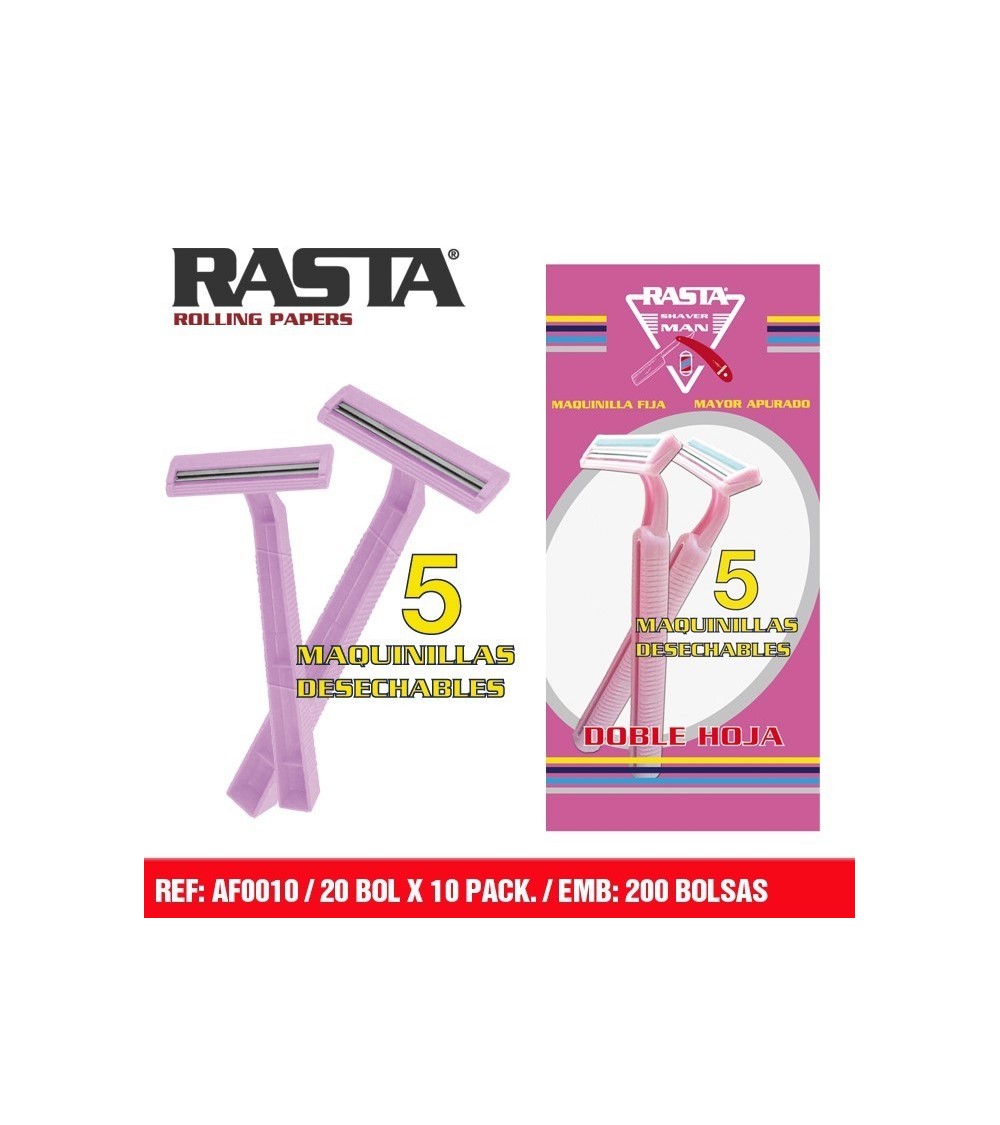 MAQUINA DESECHABLE ROSA RASTA