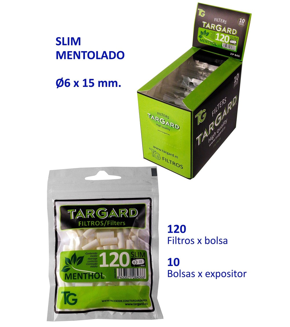 FILTROS TARGARD MENTHOL 6MM
