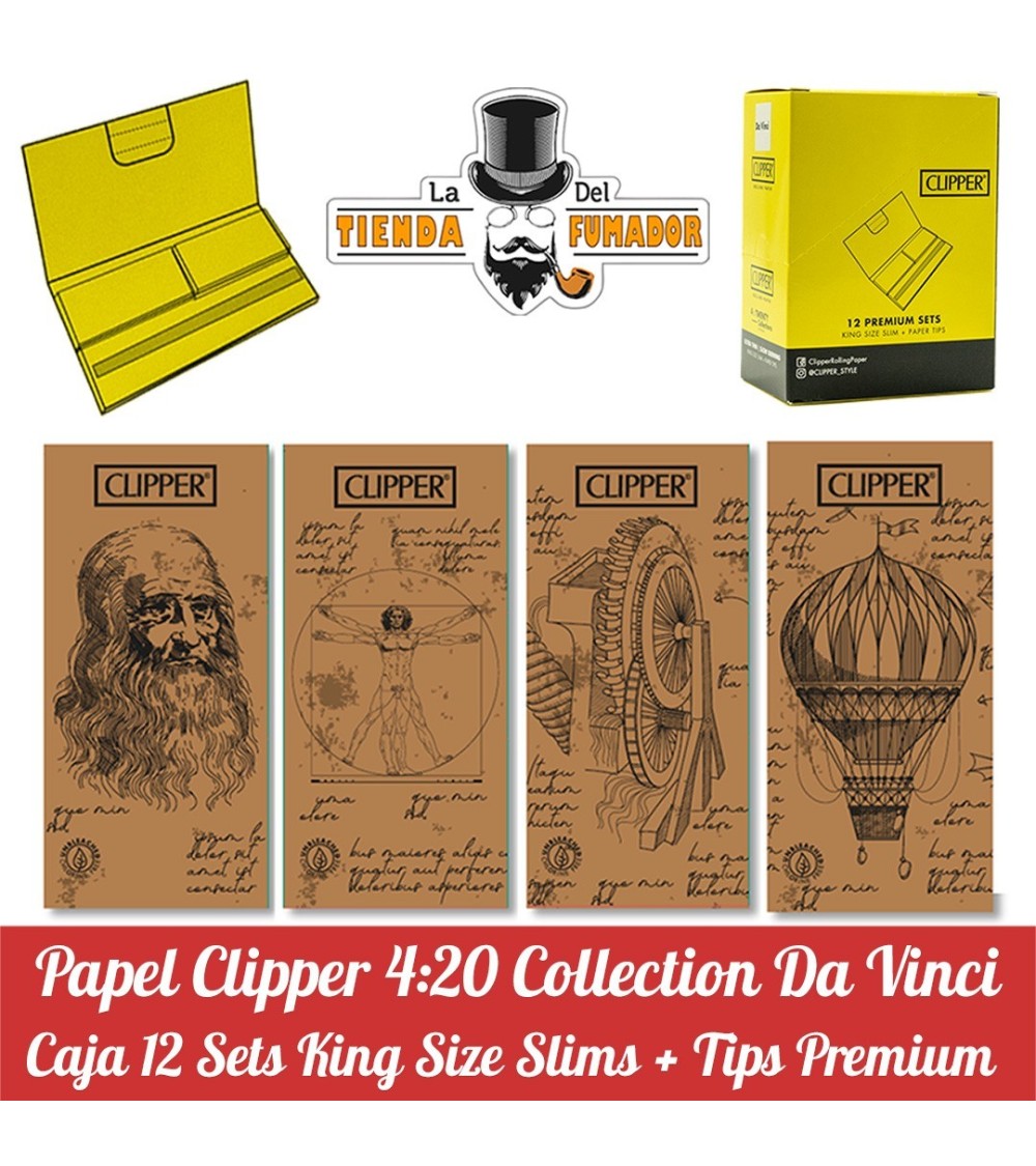 Papel Clipper + Tips PREMIUM 4:20 DA VINCI (12u)