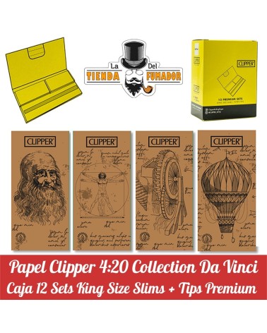 Papel Clipper + Tips PREMIUM 4:20 DA VINCI (12u)