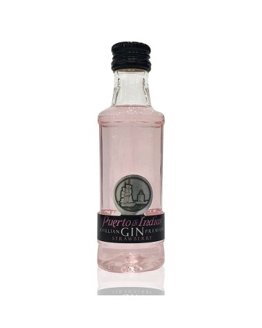 MINI BOTELLA GINEBRA PUERTO DE INDIAS FRESA 50 ml