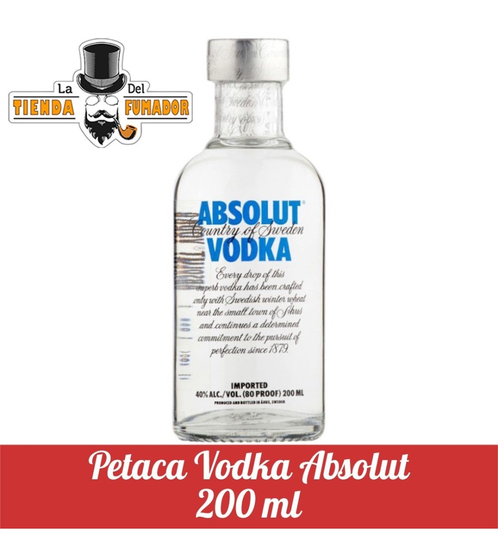 PETACA VODKA ABSOLUT 200 ML