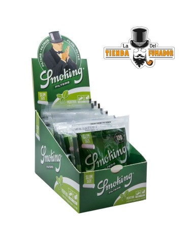 FILTROS SMOKING SLIM 6 mm MENTOLADOS 120 filtros (10u)