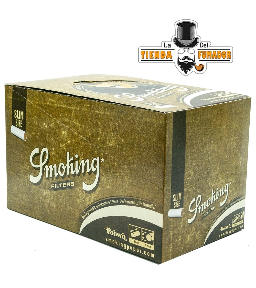 FILTROS SMOKING SLIM 6 mm BROWN 120 filtros (10u)