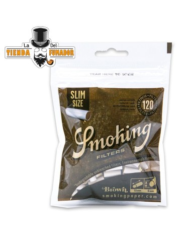 FILTROS SMOKING SLIM 6 mm BROWN 120 filtros (10u)