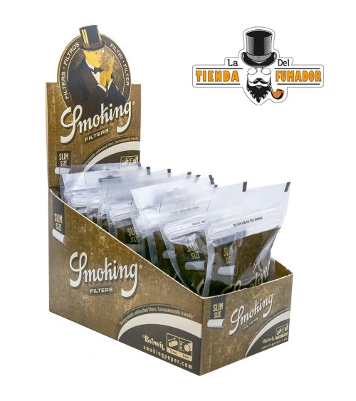 FILTROS SMOKING SLIM 6 mm BROWN 120 filtros (10u)