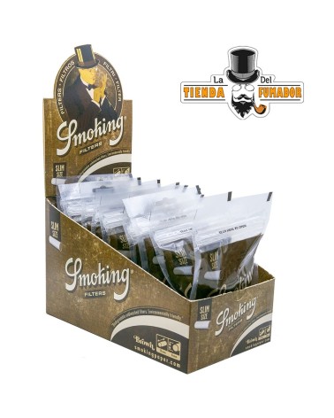 FILTROS SMOKING SLIM 6 mm BROWN 120 filtros (10u)