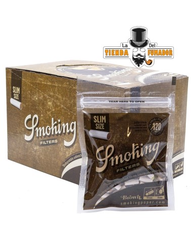 FILTROS SMOKING SLIM 6 mm BROWN 120 filtros (10u)