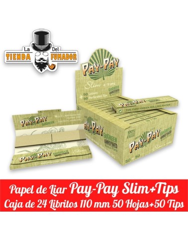 Papel Pay-Pay Gogreen Slim mas Tips 110 mm 24 unidades