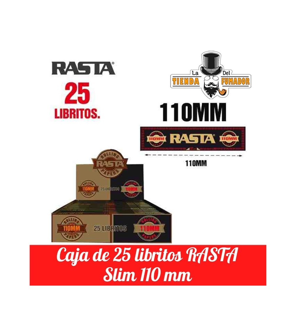 PAPEL DE LIAR RASTA SLIM 110MM 25 LIBRITOS