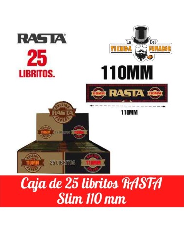PAPEL DE LIAR RASTA SLIM 110MM 25 LIBRITOS
