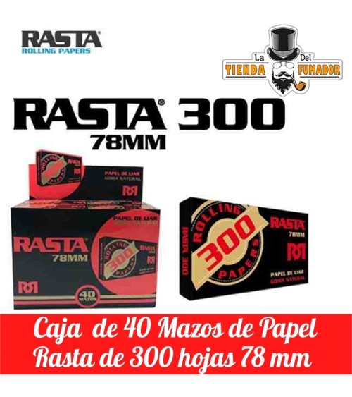 PAPEL DE LIAR RASTA 300 78MM 40 MAZOS