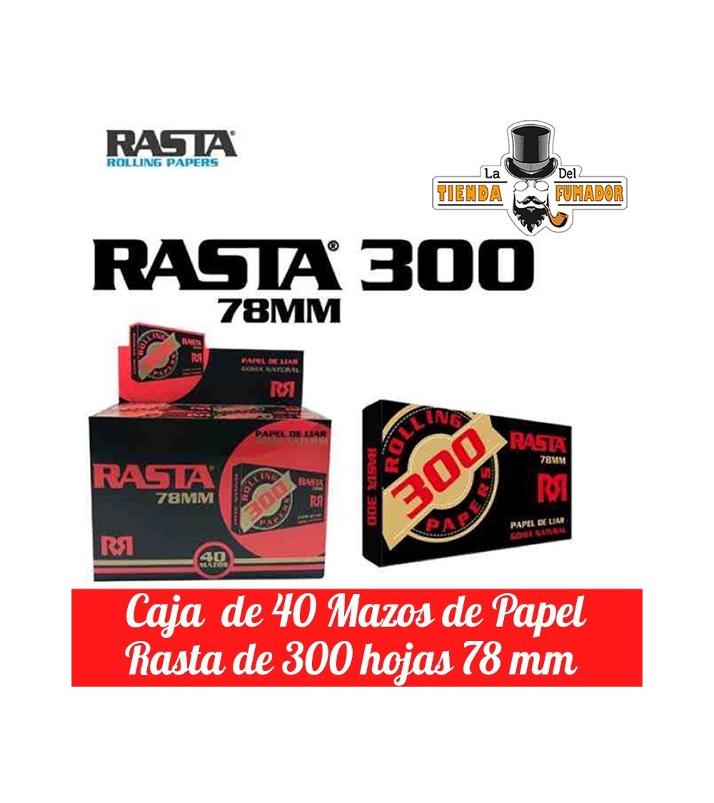 PAPEL DE LIAR RASTA 300 78MM 40 MAZOS