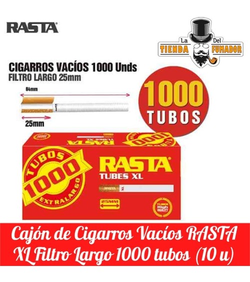 1000 CIGARROS VACIOS RASTA FILTRO LARGO