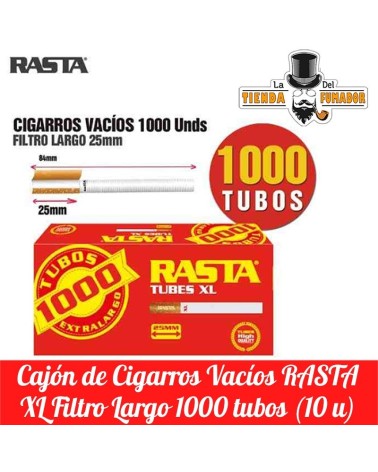 1000 CIGARROS VACIOS RASTA FILTRO LARGO