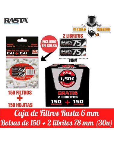 FILTROS RASTA 150+2 LIBRITOS GRATIS