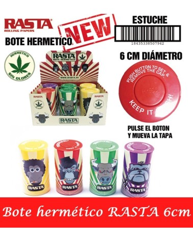 BOTE HERMÉTICO RASTA 6cm