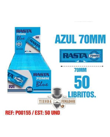 PAPEL RASTA 70MM AZUL 50 LIBRITOS