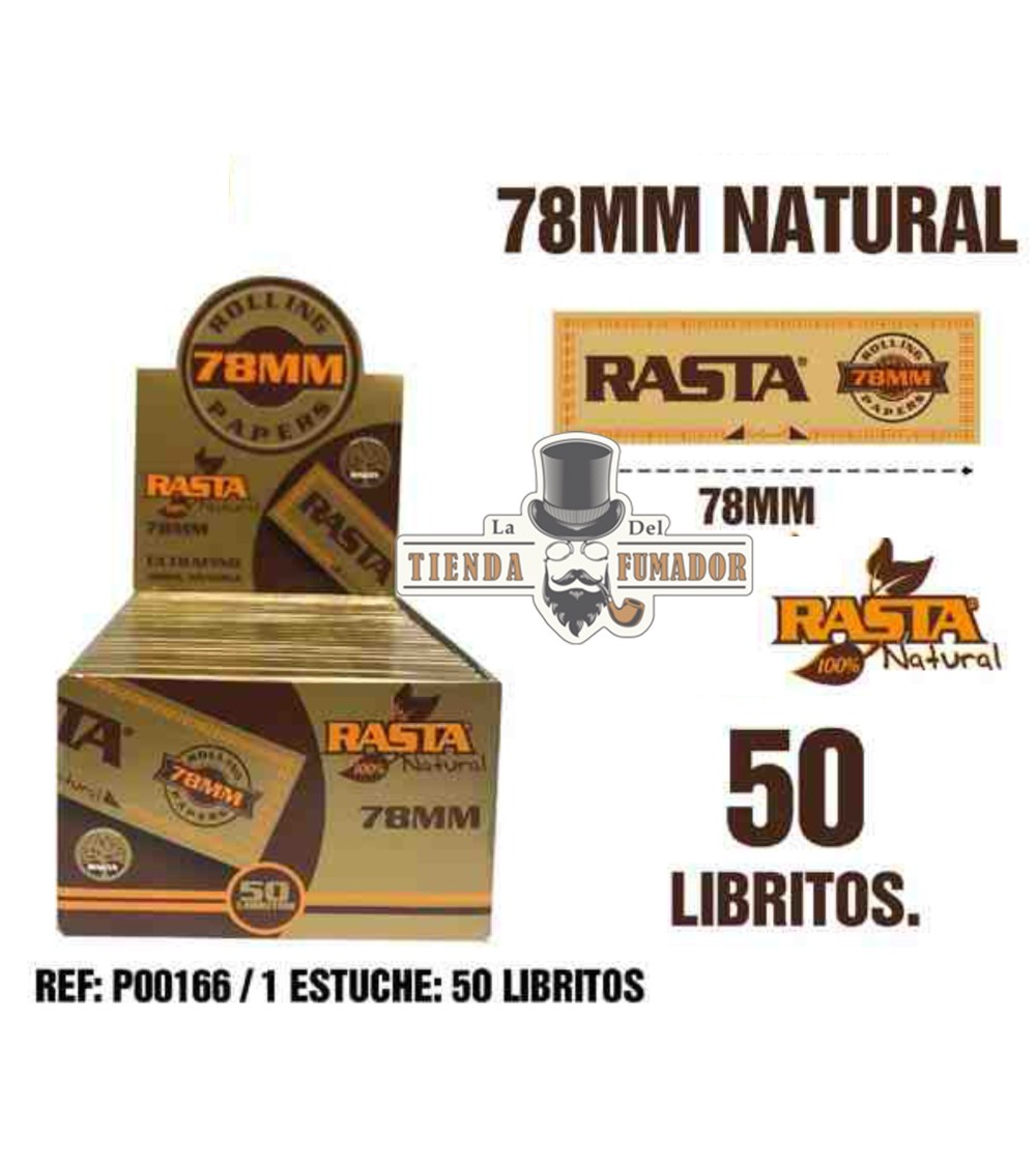 PAPEL RASTA 78MM NATURAL 50 LIBRITOS