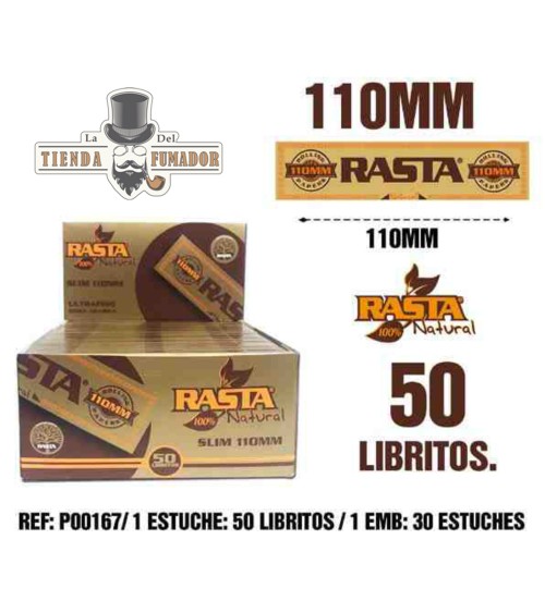 PAPEL RASTA 110MM NATURAL 50 LIBRITOS