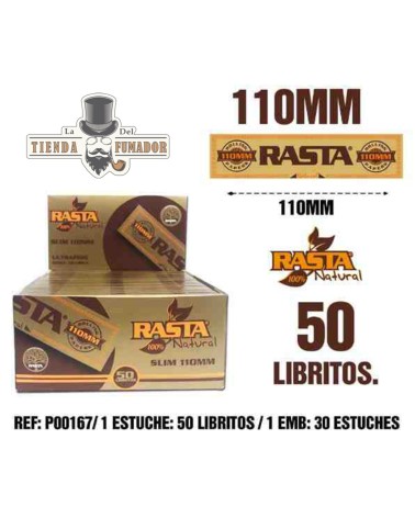 PAPEL RASTA 110MM NATURAL 50 LIBRITOS