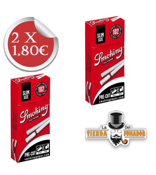 PACK 2 CAJAS FILTROS SMOKING SLIM SIZE