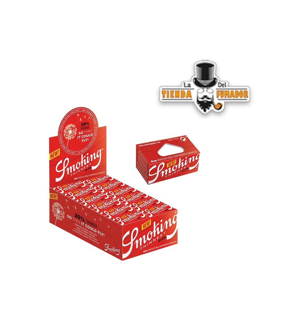 ROLLOS PAPEL SMOKING THINNEST 4M (24U)