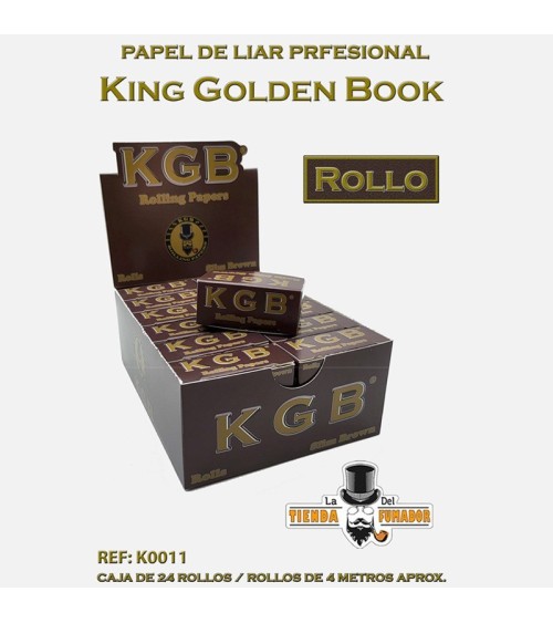 PAPEL DE FUMAR KGB ROLLO NATURAL (4MTS APROX) (24U)