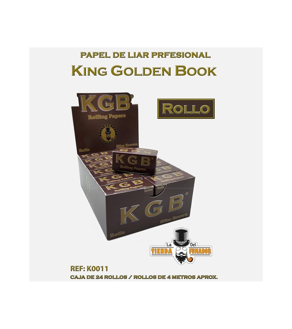 PAPEL DE FUMAR KGB ROLLO NATURAL (4MTS APROX) (24U)