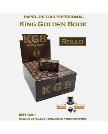PAPEL DE FUMAR KGB ROLLO NATURAL (4MTS APROX) (24U)