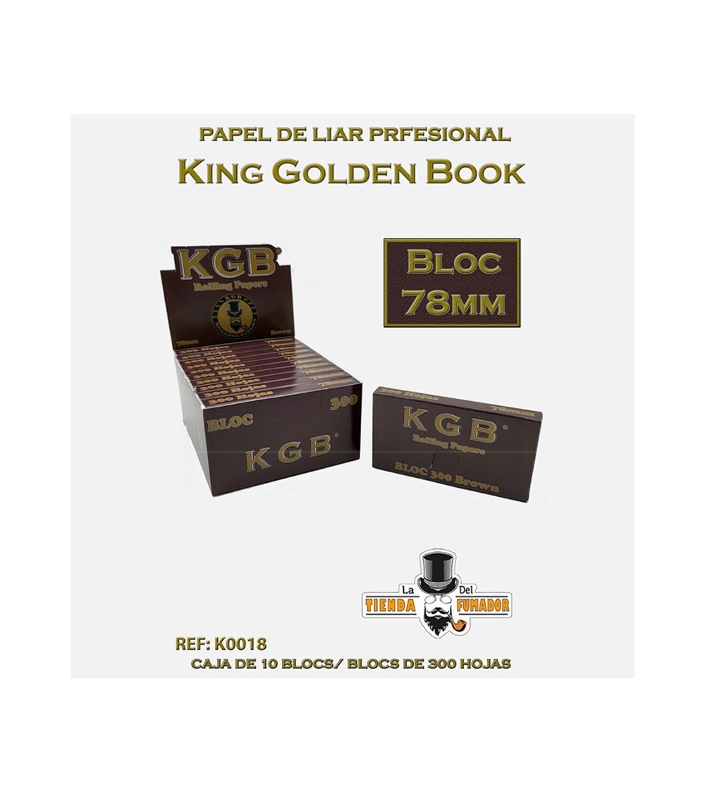 PAPEL DE FUMAR KGB NATURAL 78MM BLOC 300 (10U)