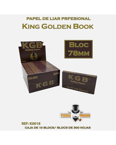 PAPEL DE FUMAR KGB NATURAL 78MM BLOC 300 (10U)
