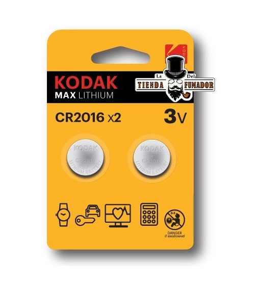 PILAS KODAK LITIO CR2016 (BLISTER 2 UNIDADES)