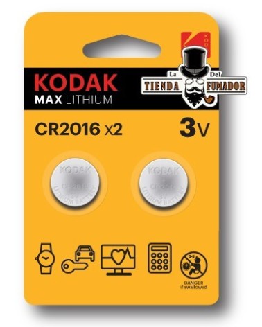 PILAS KODAK LITIO CR2016 (BLISTER 2 UNIDADES)