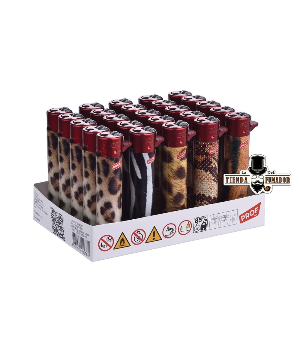 ENCENDEDOR PROF RED ANIMAL SKIN (25U)