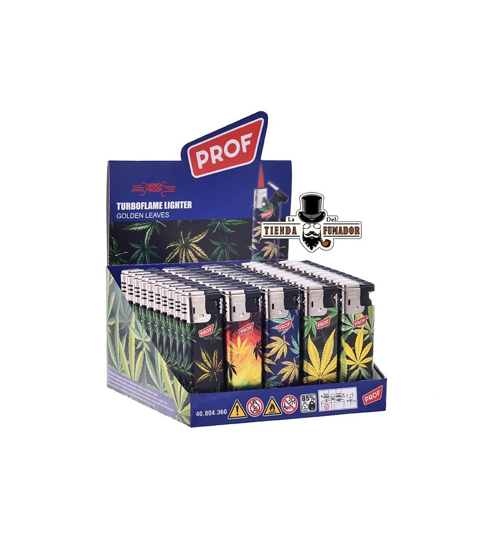 ENCENDEDOR PROF LLAMA TURBO GOLDEN LEAVES (50U)