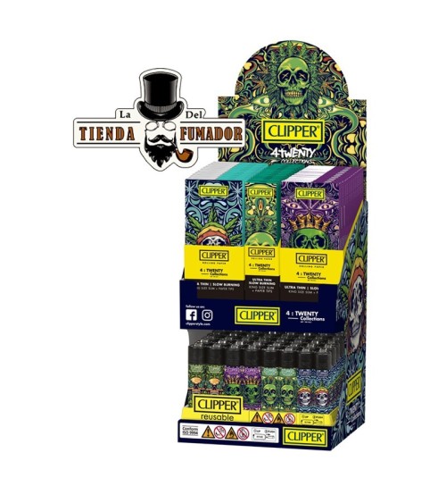 ENCENDEDORES CLIPPER MAS PAPEL DE FUMAR SLIM MARRON MARRON