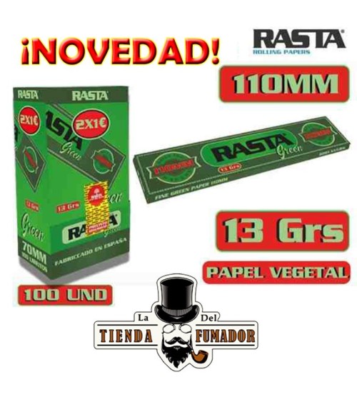 PAPEL DE LIAR RASTA GREEN